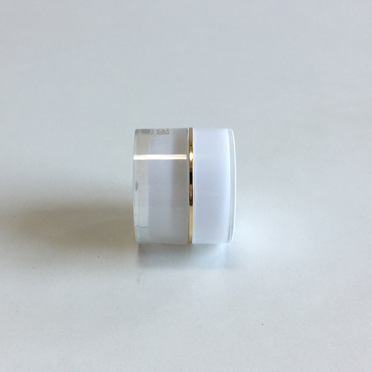 Custom logo Foil Stamping Clear White Cosmetic Container 5g Plastic Acrylic Nail Gel Jars
