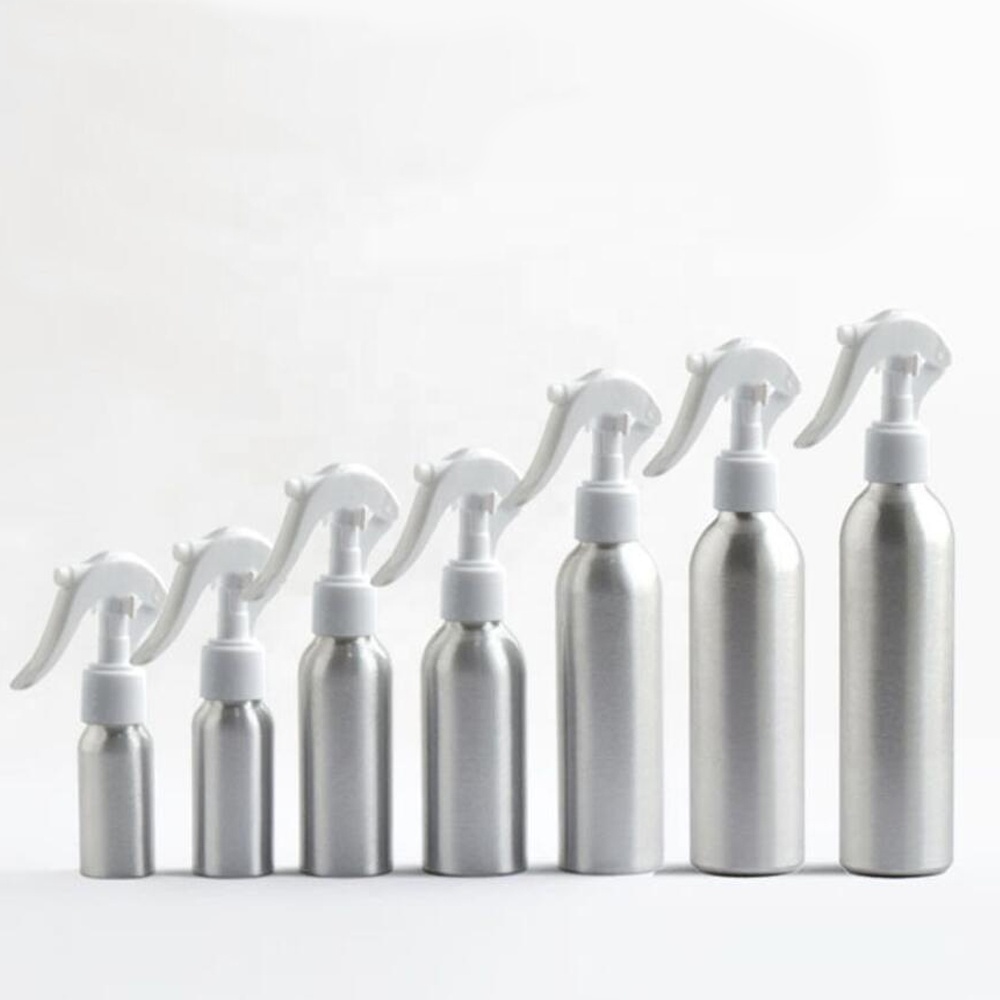Custom logo aluminum bottle trigger spray bottle 250ml