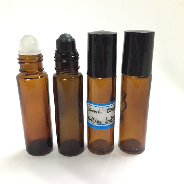 Custom logo color essential oil glass roll on bottles 10 ml