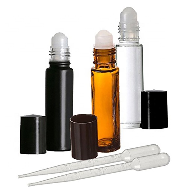 Custom logo color essential oil glass roll on bottles 10 ml