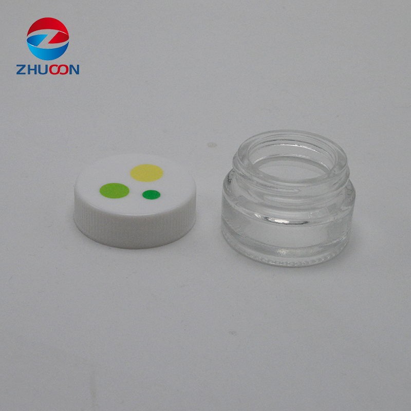 Custom logo cosmetic dab wax packing concentrate containers 5ml violet glass jar with lids
