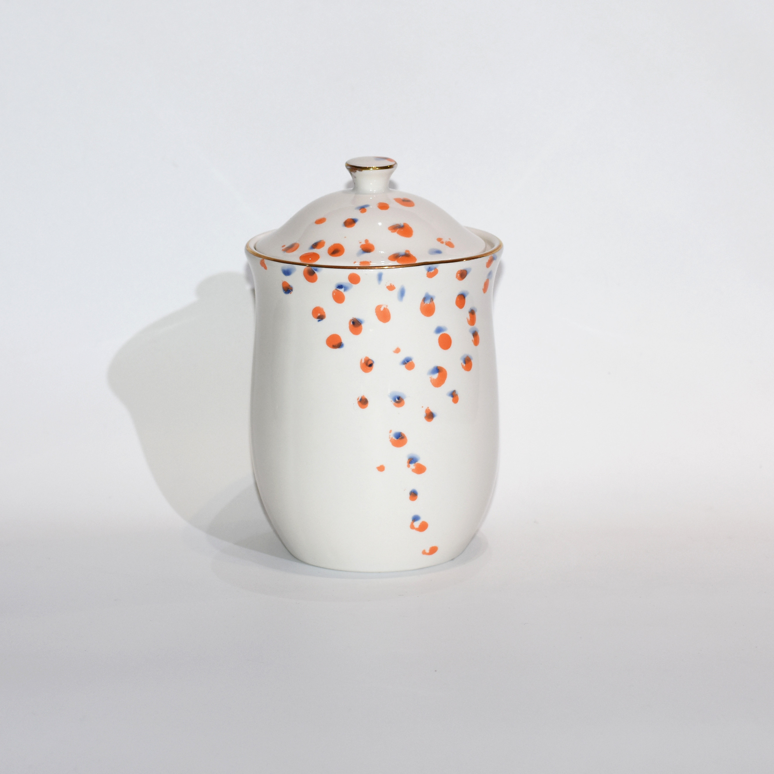 Custom logo cylinder Customized Matte or Shiny Glazed Color Clay Novelty Food Serving Ceramic Storage Jars for Home Decoration