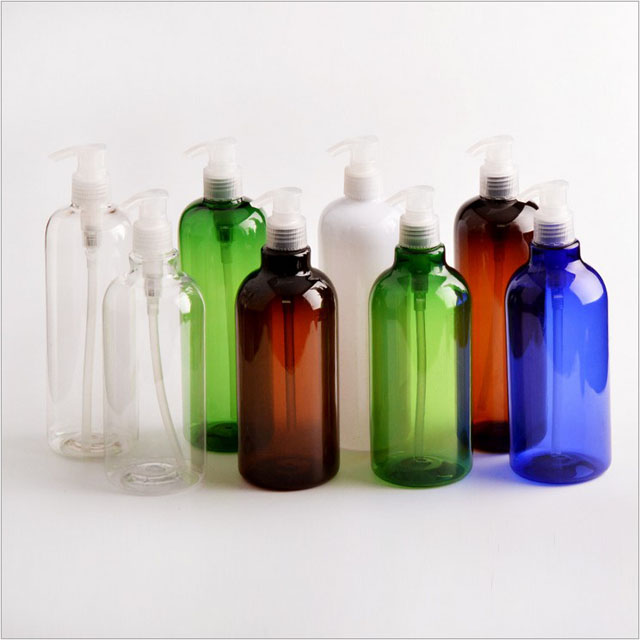 Custom logo empty pet plastic lotion bottle with pump in stock