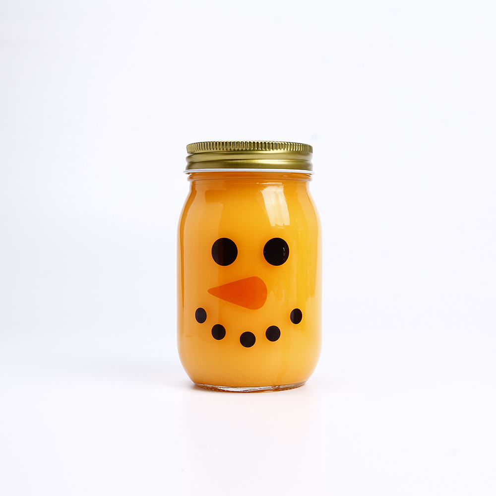 Custom logo food packing mason jar for baby food clear wide mouth storage bottles jars