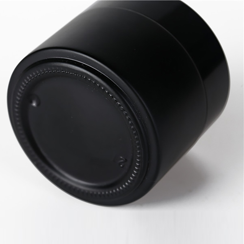 Custom logo free lead 5ml 10ml 15ml 20ml 25ml 30ml 50ml 100ml matte black glass jar for cream cosmetic package container