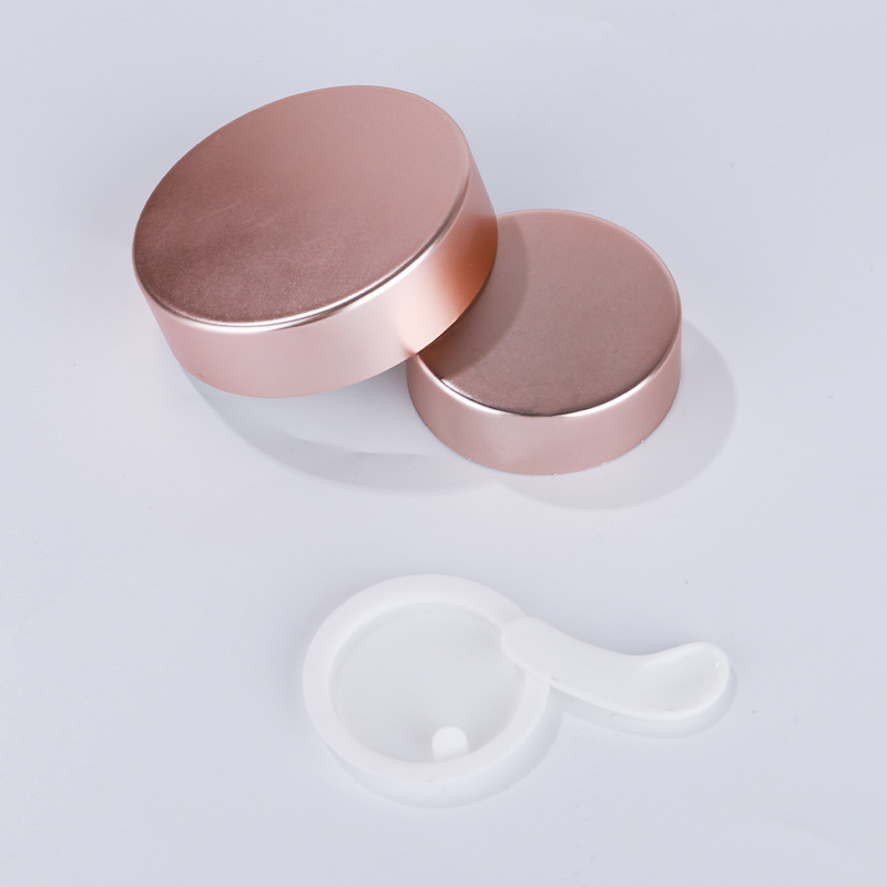 Custom logo free lead 5ml 10ml 15ml 20ml 30ml 50m 60mll 100ml gold rose pink glass jar for cream cosmetic package container