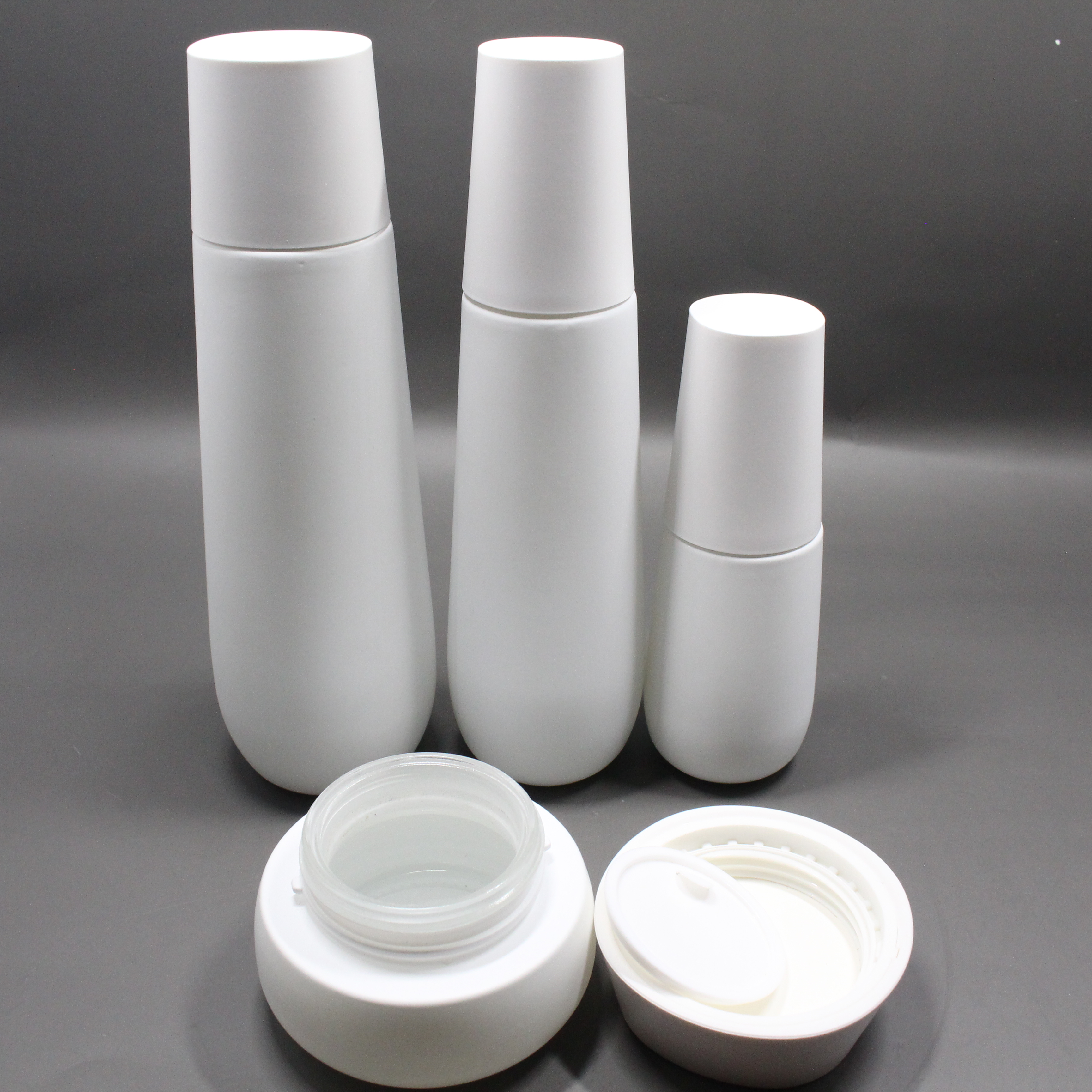 Custom logo glass white bottle face cream jar skincare luxury cosmetic packaging skin care packaging sets emballage cosmetic