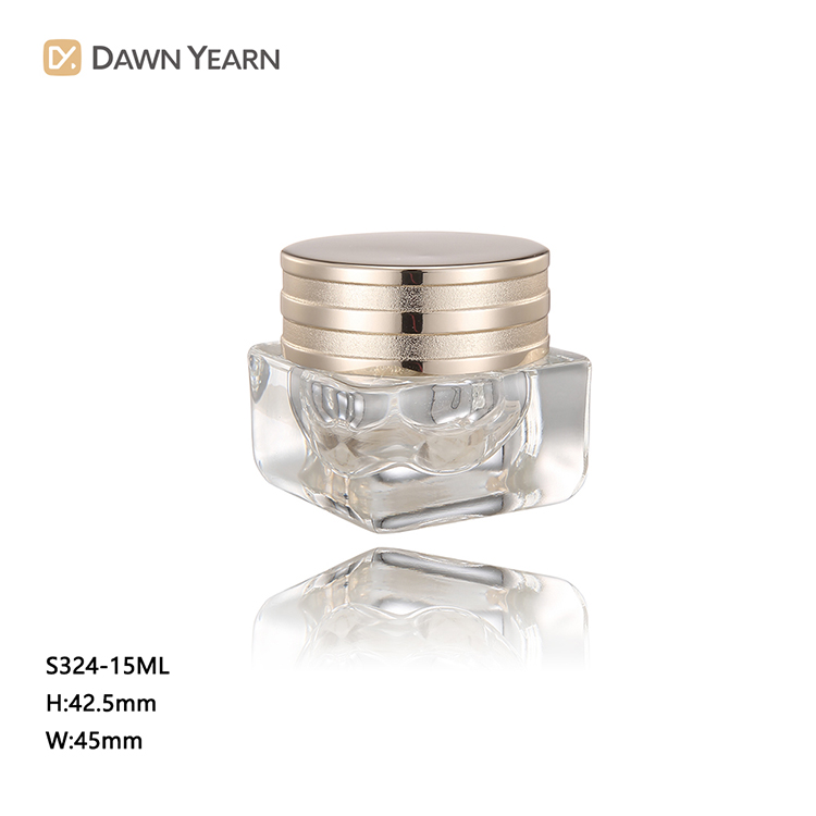 Custom logo luxury face cream packaging square foundation bottle 15g cosmetic cream jars