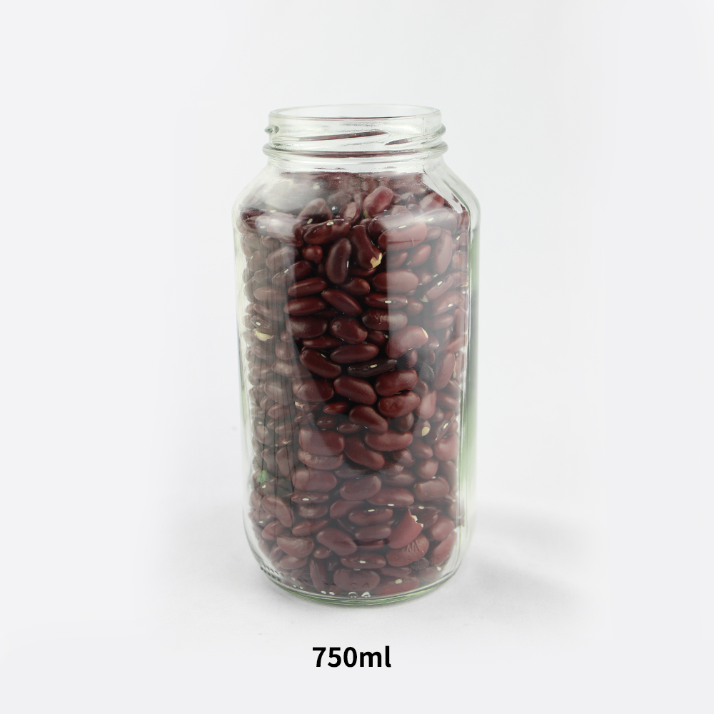 Custom logo mason jar honey glass jar with metal lid