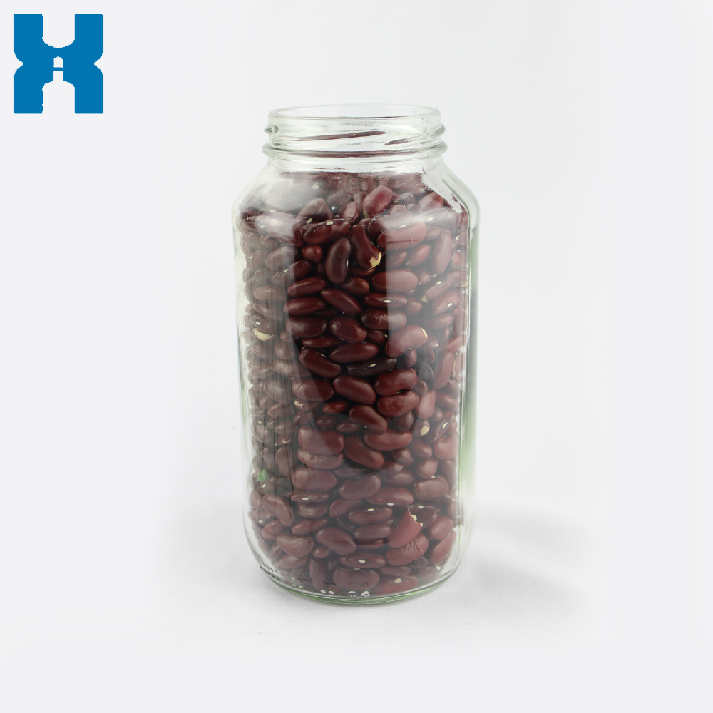 Custom logo mason jar honey glass jar with metal lid