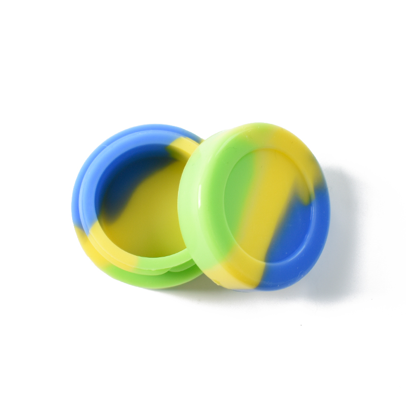 Custom logo portable mini 5ml herb tobacco weed smoke accessories slick wax dab silicone container jar