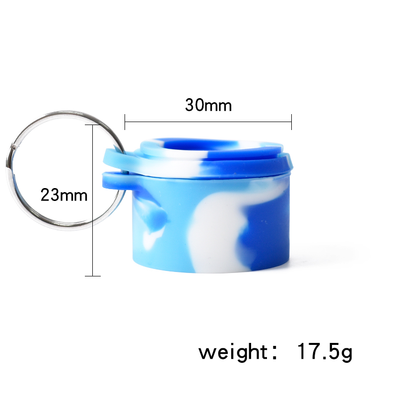 Custom logo portable mini 5ml herb tobacco weed smoke accessories slick wax dab silicone container jar