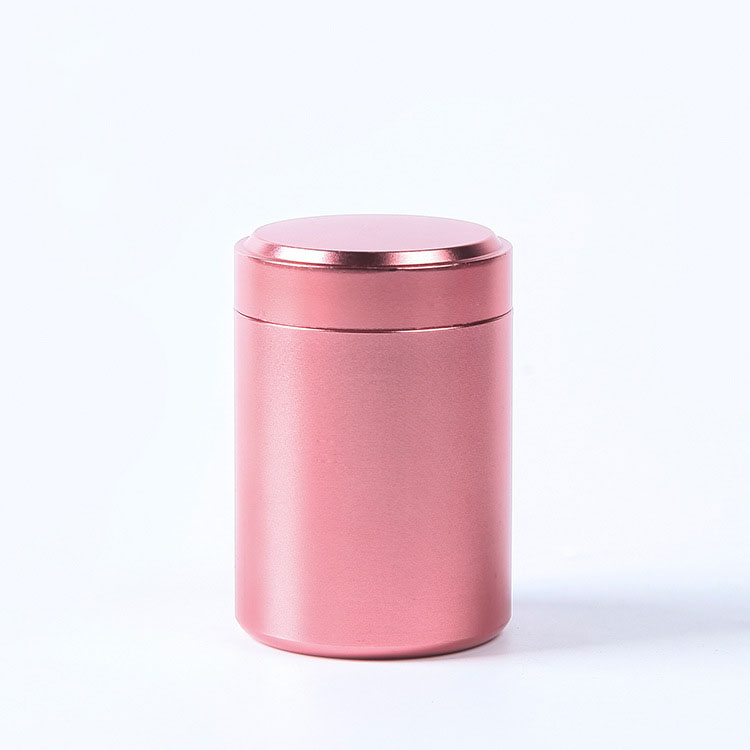 Custom logo portable smell proof airtight aluminum seal tea Storage Container herb stash Jar