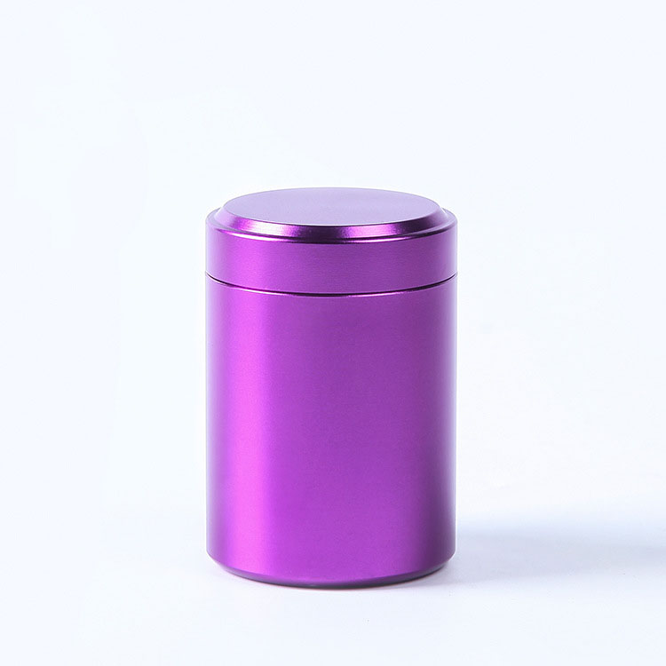 Custom logo portable smell proof airtight aluminum seal tea Storage Container herb stash Jar