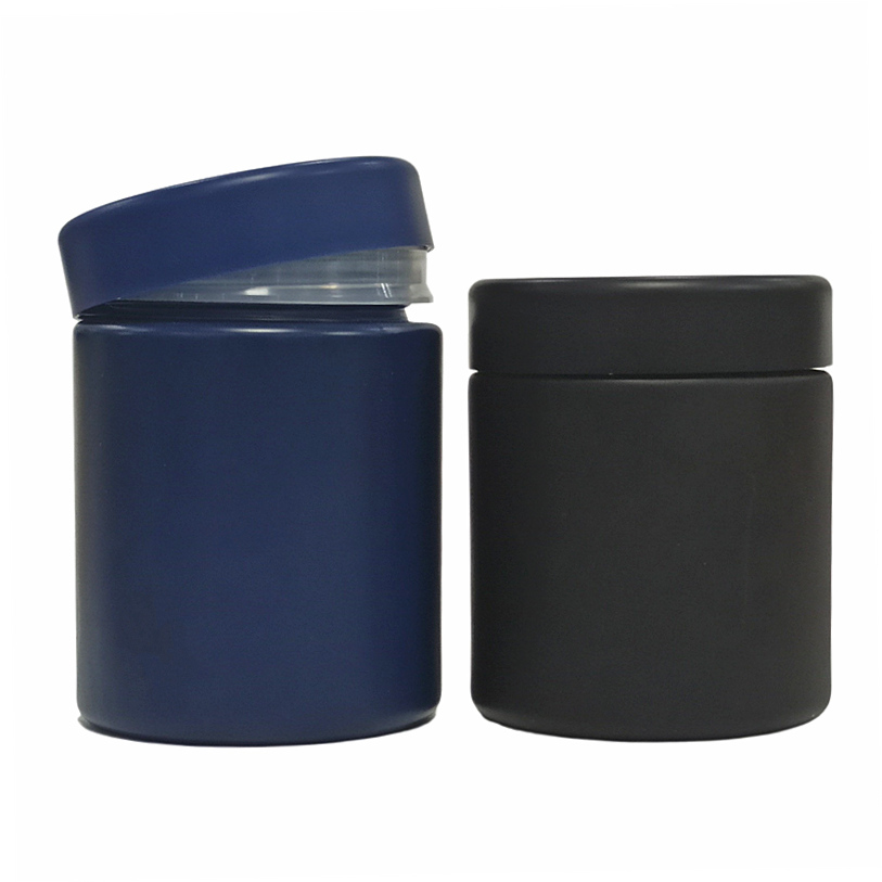 Custom logo printed 3.5 gram weed hemp flower packaging child glass jar childproof glass jar with child resistant screw lid