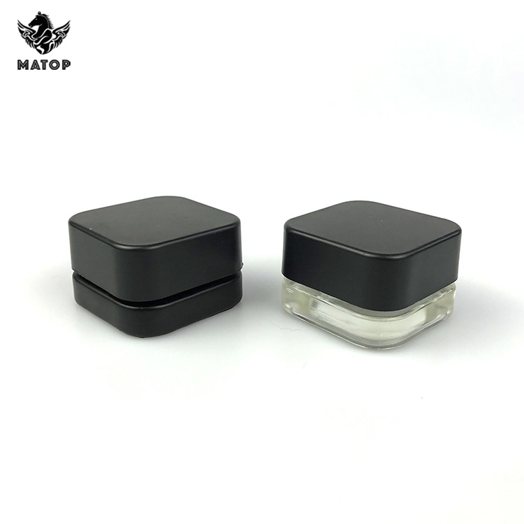 Custom logo printing 1 3 5 7 9 gram glass dab jars concentrate containers