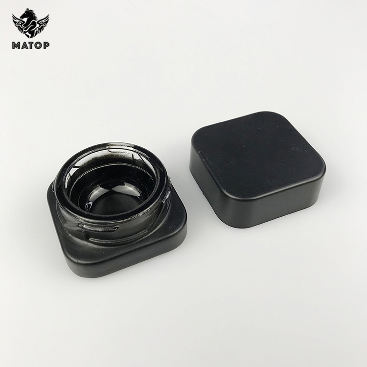 Custom logo printing 3 5 7 9 gram small storage glass weed concentrate jar