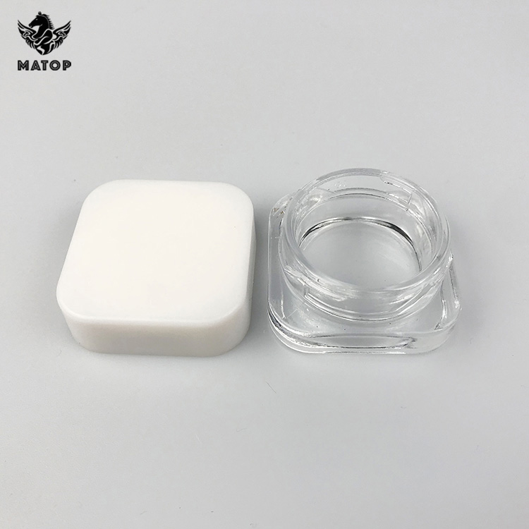 Custom logo printing uv glass 1 2 3 5 7 9 ml Wax oil concentrate containers