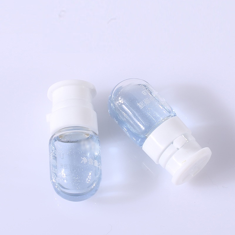 Custom logo small package glass Medical beauty bottle mini vial clear glass sample bottle for cosmetic facial essence oil