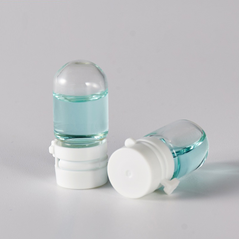 Custom logo small package glass Medical beauty bottle mini vial clear glass sample bottle for cosmetic facial essence oil