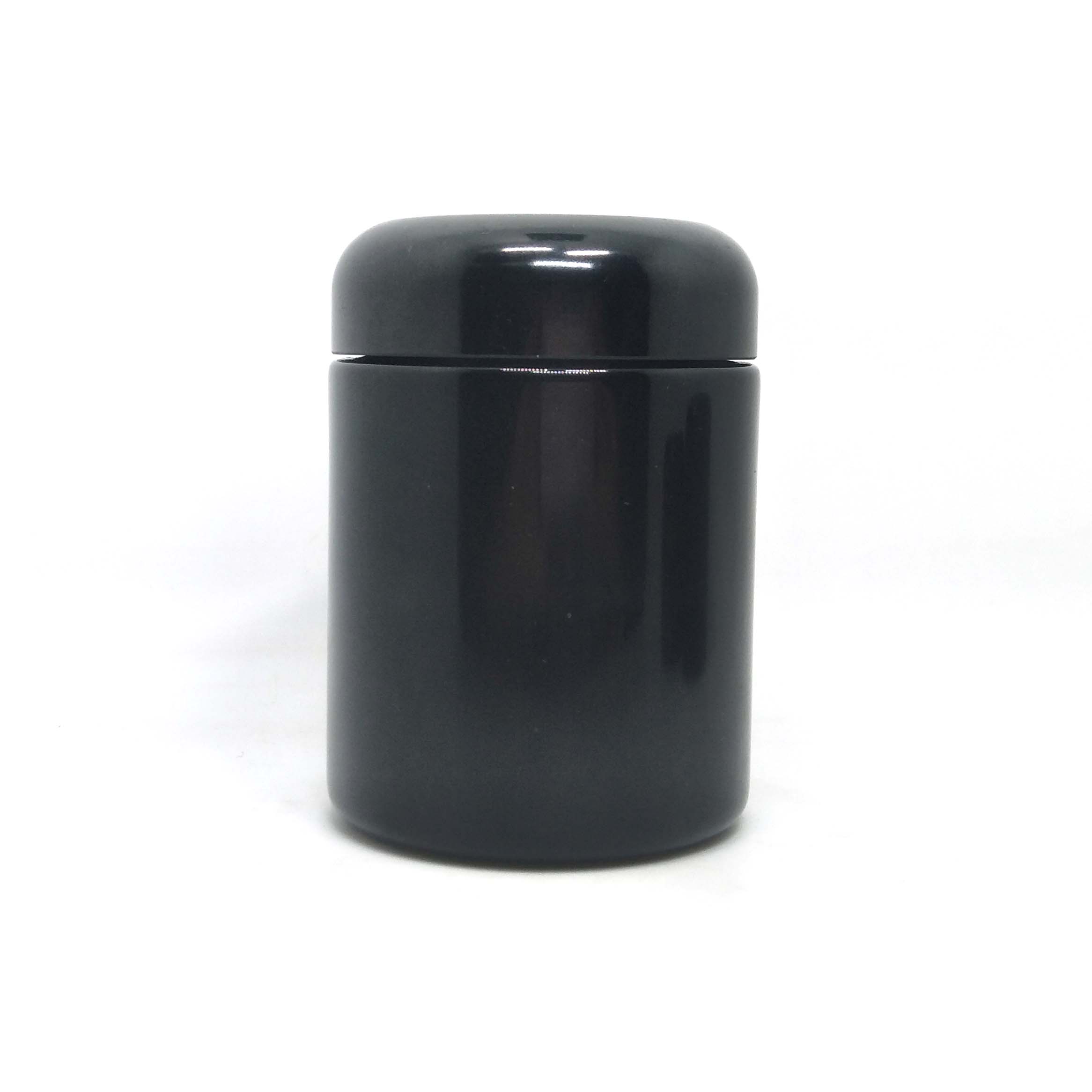 Custom logo uv 1oz dark violet cosmetic glass jars oval shape glass makeup containers