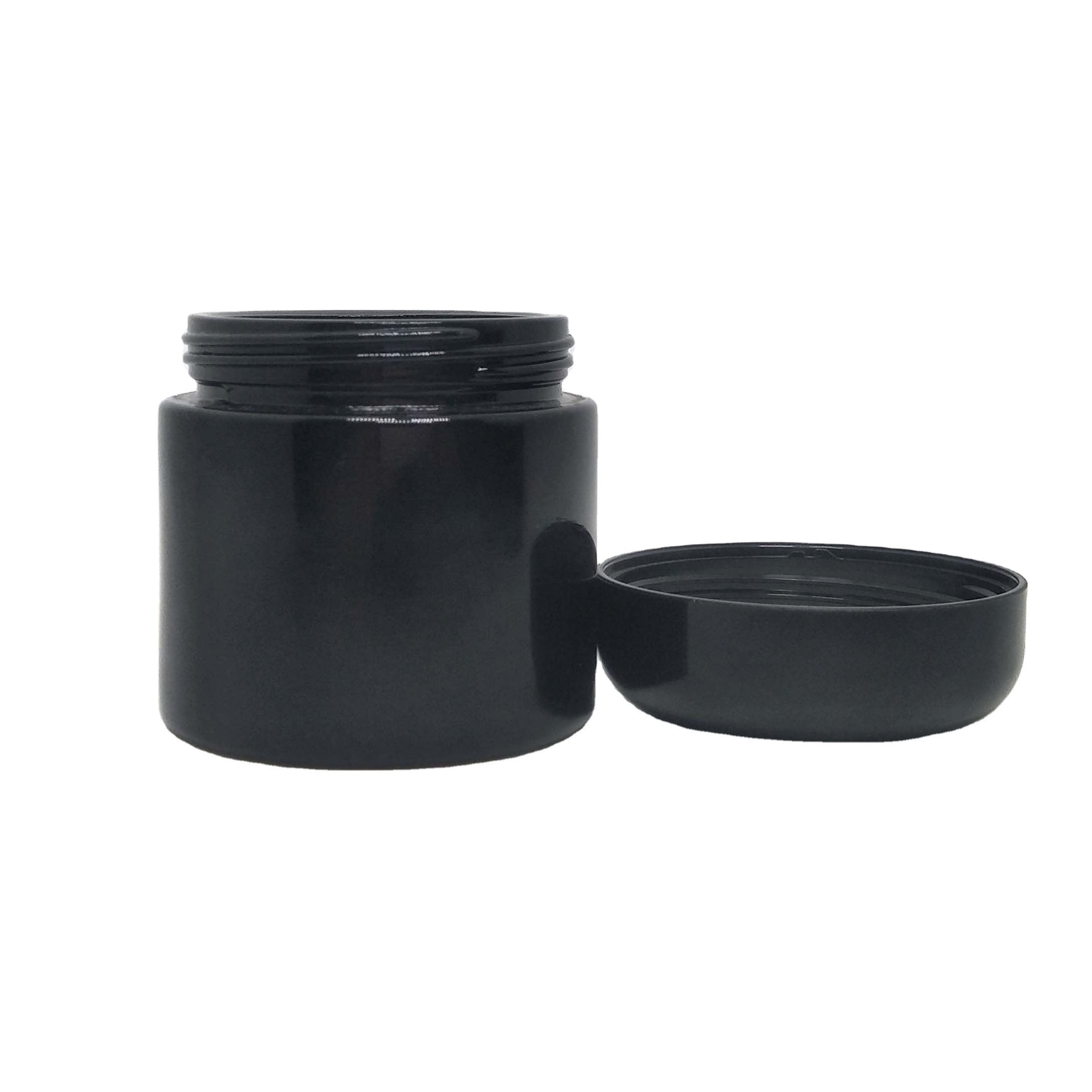 Custom logo uv 1oz dark violet cosmetic glass jars oval shape glass makeup containers