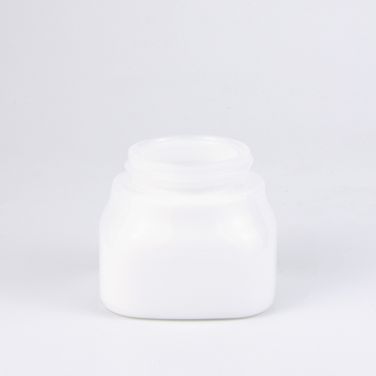 Custom lotion cream container 20ml 30ml 50ml slanted shoulder white porcelain ceramic cosmetic jar with lid