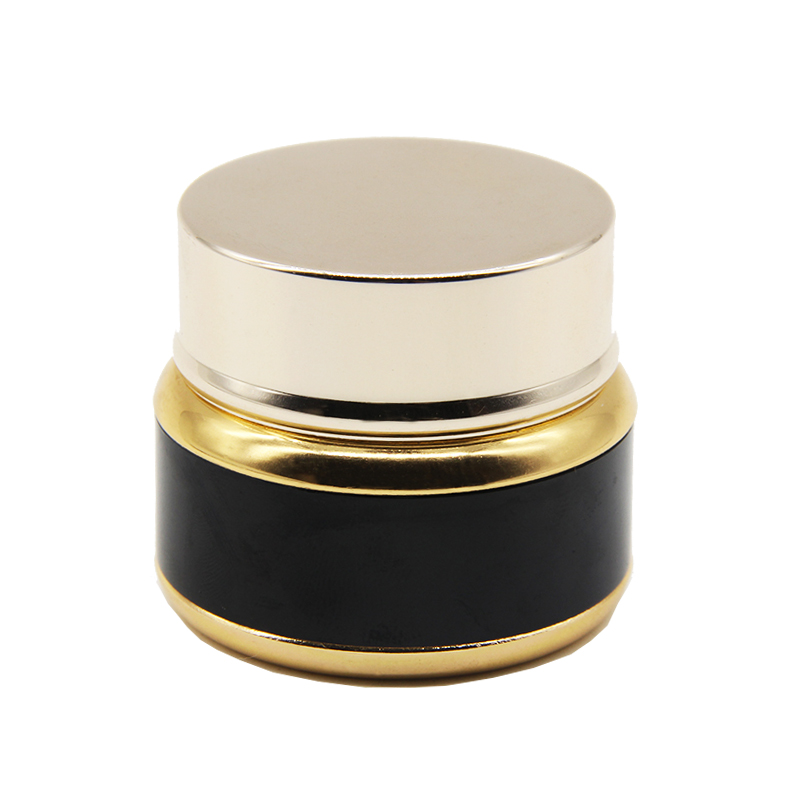 Custom luxury aluminium makeup container cream jar glass