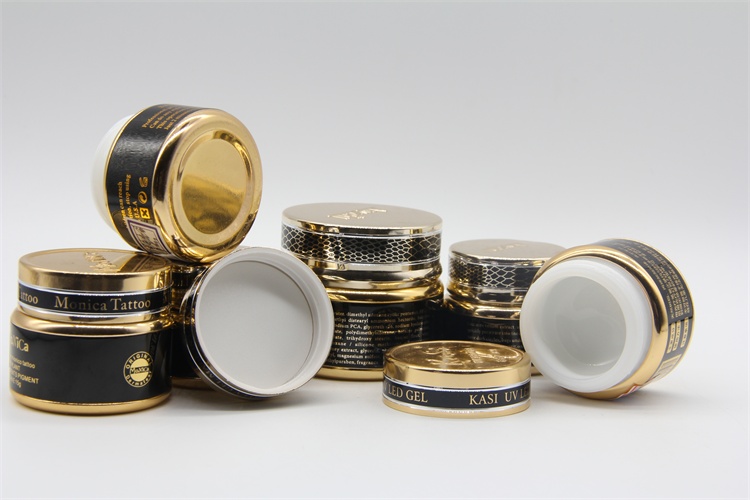 Custom luxury aluminium makeup container cream jar glass