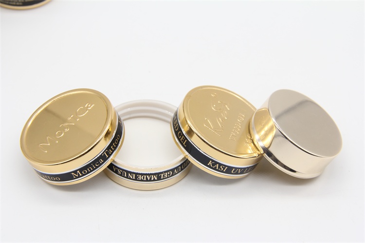 Custom luxury aluminium makeup container cream jar glass