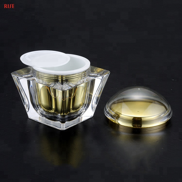 Custom luxury empty large 250g plastic acrylic cream jar container skincare cosmetic packaging