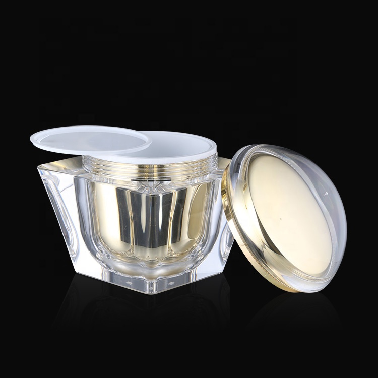 Custom luxury empty large 250g plastic acrylic cream jar container skincare cosmetic packaging