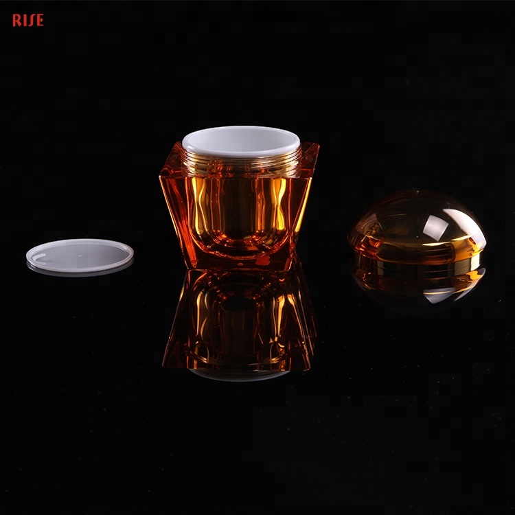 Custom luxury empty large 250g plastic acrylic cream jar container skincare cosmetic packaging