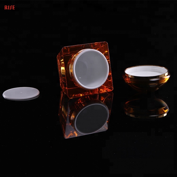 Custom luxury empty large 250g plastic acrylic cream jar container skincare cosmetic packaging