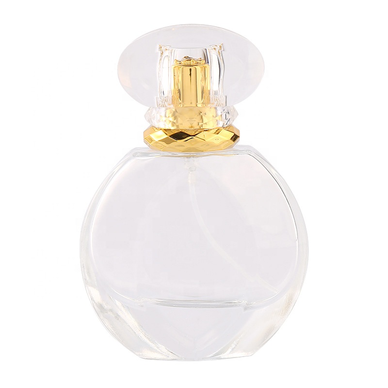 Custom luxury empty perfume bottles 50 ml spray glass crystal perfume bottle in stock