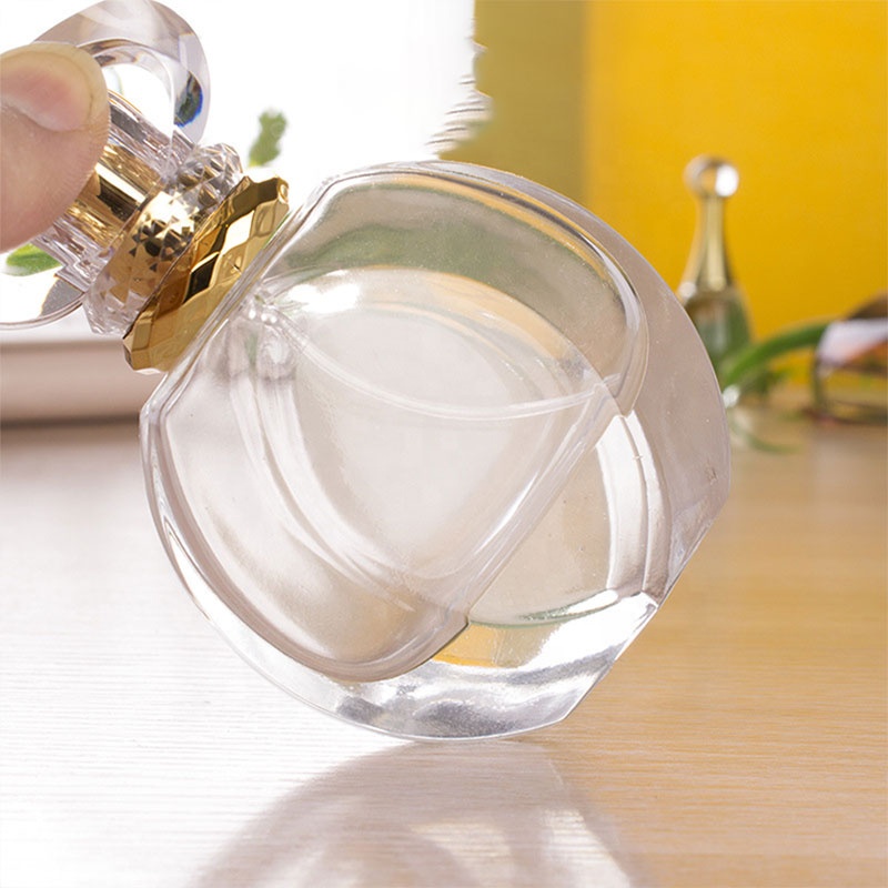 Custom luxury empty perfume bottles 50 ml spray glass crystal perfume bottle in stock