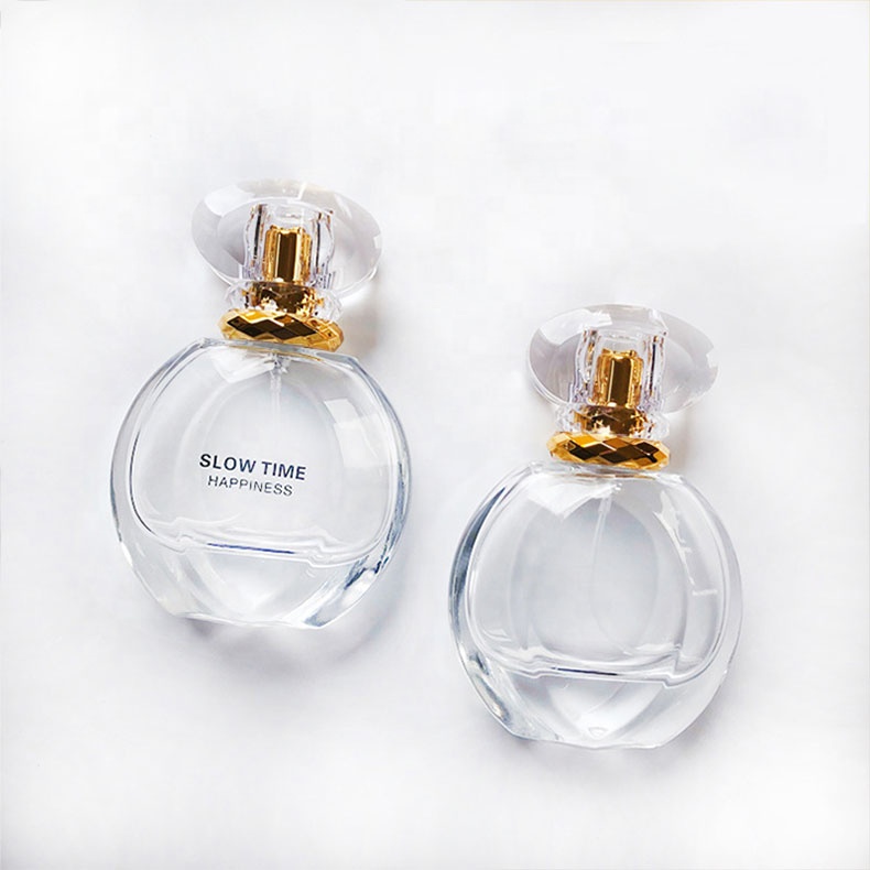 Custom luxury empty perfume bottles 50 ml spray glass crystal perfume bottle in stock