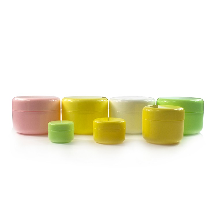 Custom luxury plastic container 10g 15g 30g 50g 100g 150g white green pink cosmetic jar for skin cream