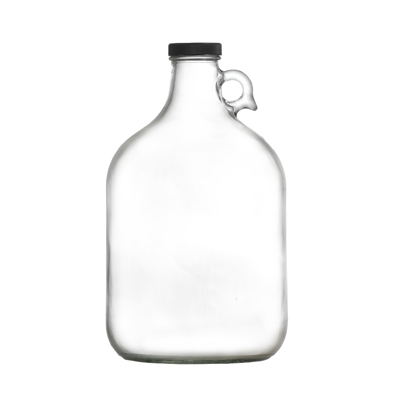 Custom made 1000ml  Transparent wine brewing glass bottle fermented wine bottle empty bottle sealed jar