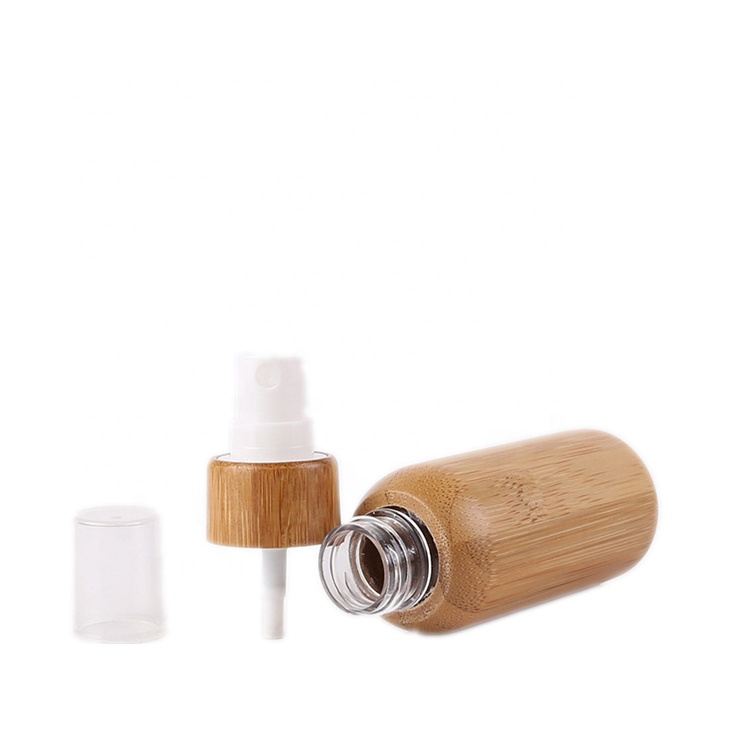 Custom made 15ml 20ml 30ml 50ml 100ml fine mist essential oil bamboo spray plastic bottle