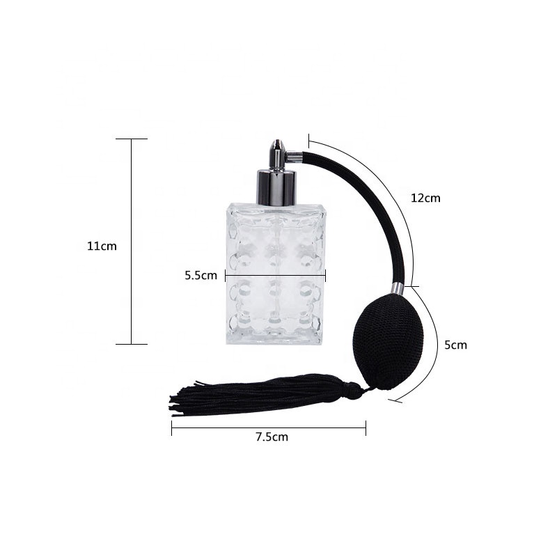 Custom made 50ml perfume empty luxury bottle glass spray perfume bottles