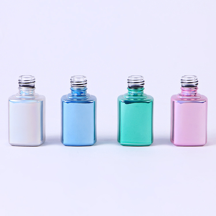 Custom made 8ml 10ml 15ml color empty cosmetic glass empty nail polish bottle