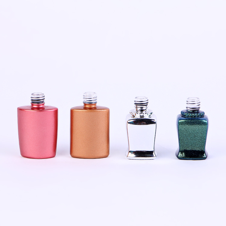 Custom made 8ml 10ml 15ml color empty cosmetic glass empty nail polish bottle