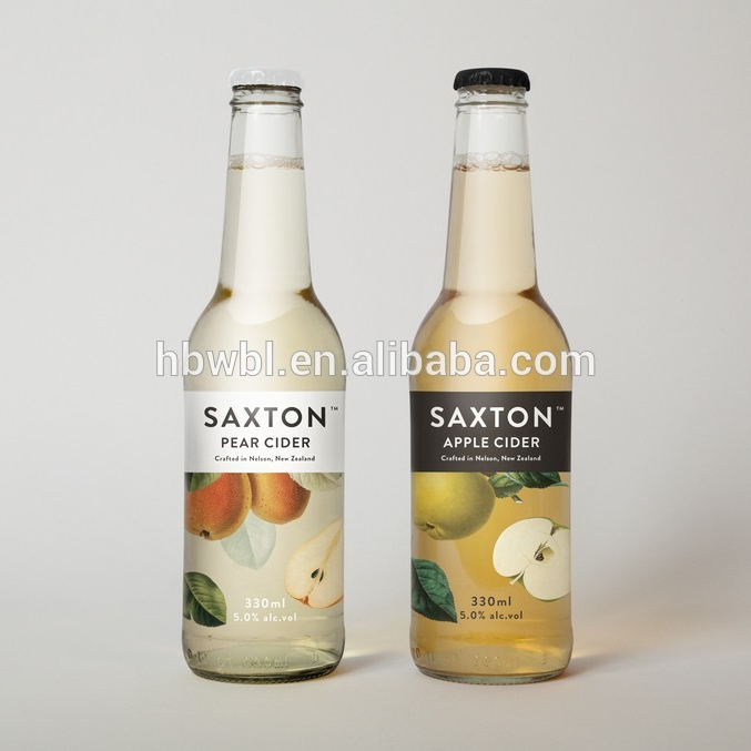Custom-made Fashionable Fresh Easy Cider Sparkling Wine Beer Bottles and Packing in Glass