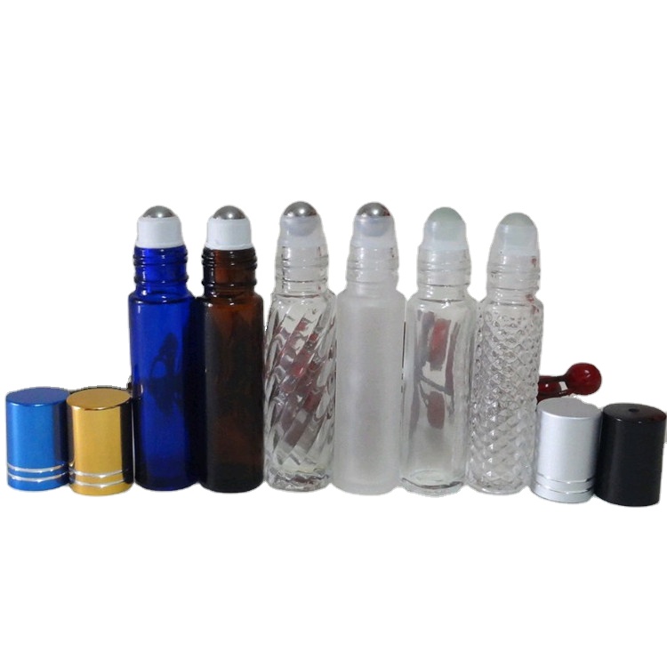 Custom made color roll on perfume bottle glass 10ml