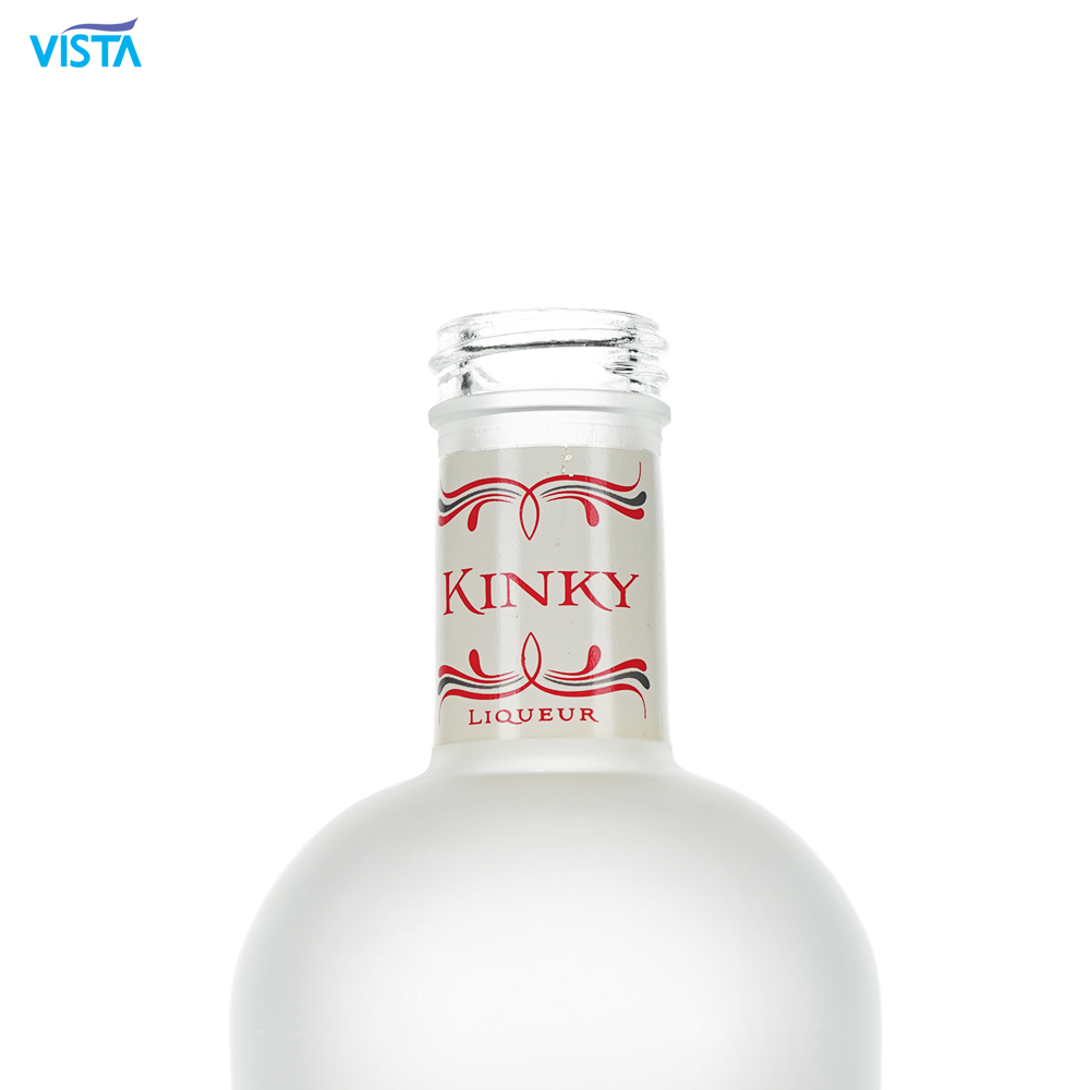 Custom made empty 750ml Exclusive Vodka Bottle Normal Flint Glass Bottle With Frost and Screen Printing With Screw Cap
