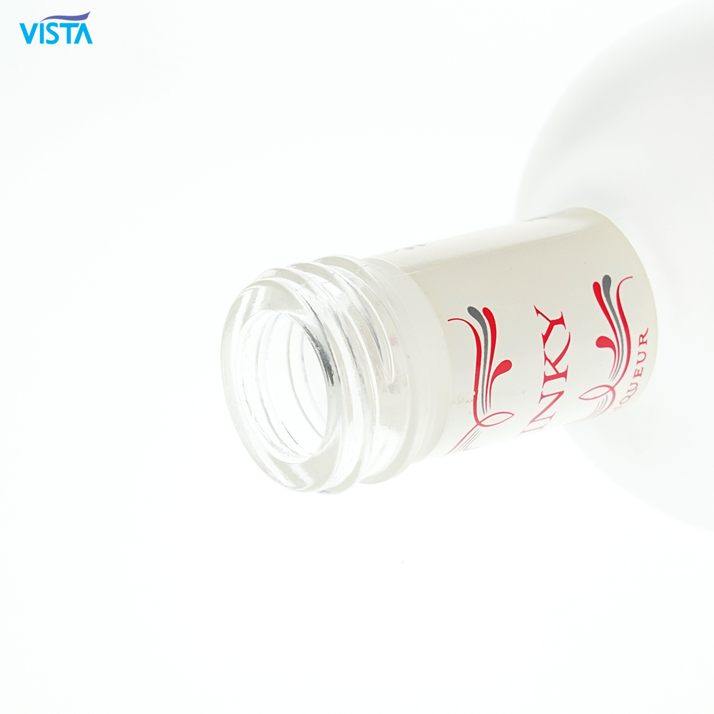 Custom made empty 750ml Exclusive Vodka Bottle Normal Flint Glass Bottle With Frost and Screen Printing With Screw Cap