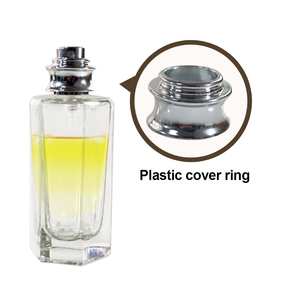 Custom made empty spray pump hexagonal glass perfume spray bottle