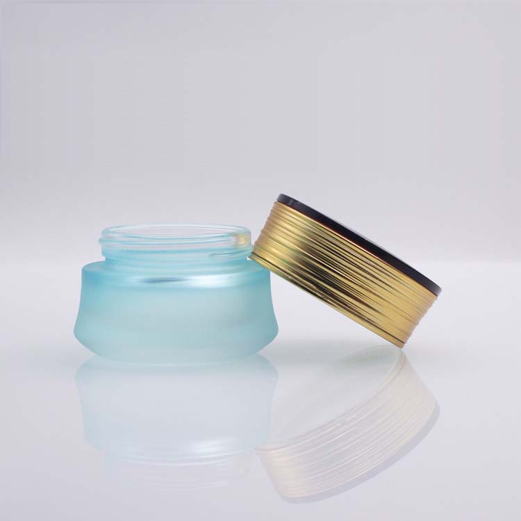 Custom made glass jars cosmetic empty coloured