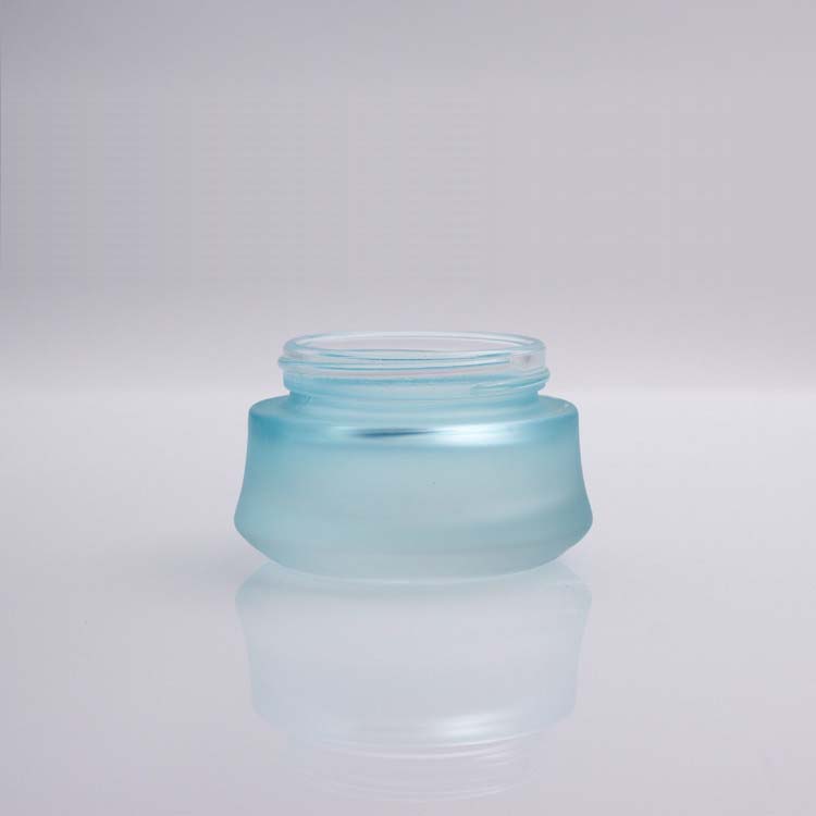 Custom made glass jars cosmetic empty coloured